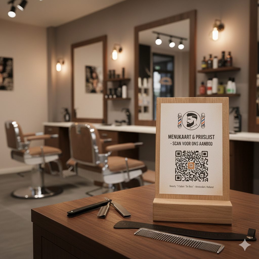QR-prijslijst voor barbers