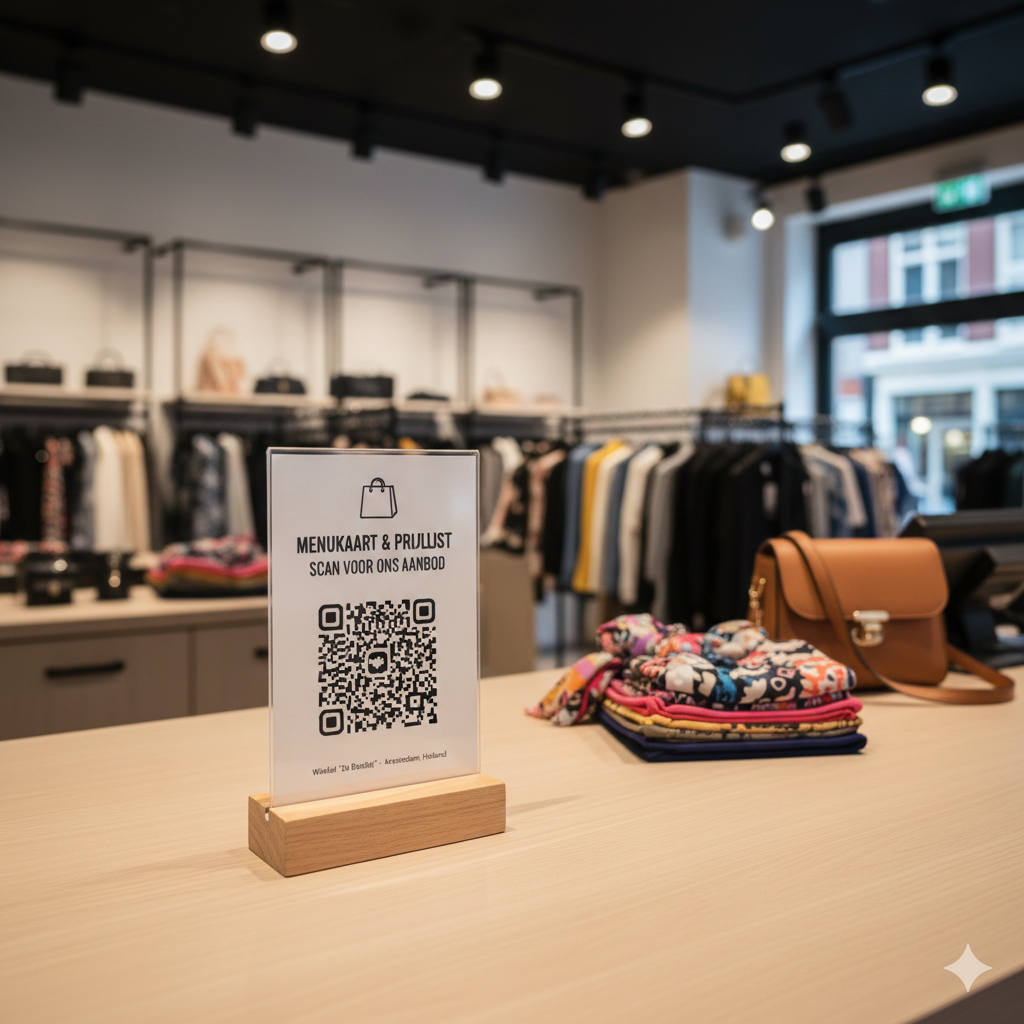 QR-prijslijst voor winkels